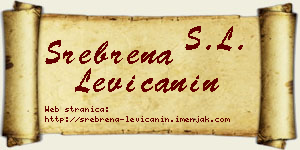 Srebrena Levičanin vizit kartica